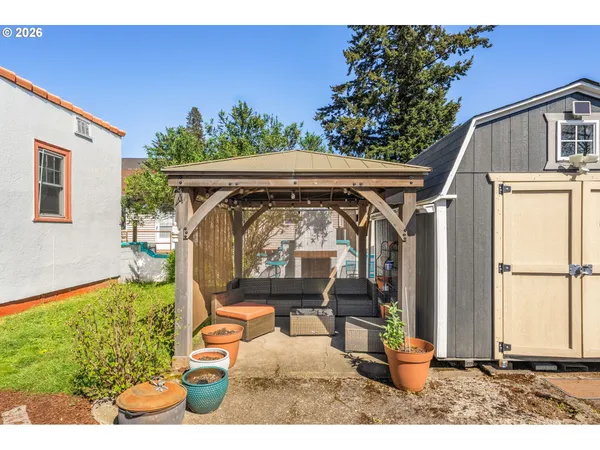 a view of an outdoor space and a porch
