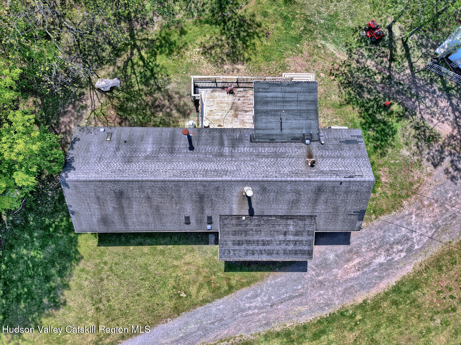 141 Jones Road Round Top, NY 12473 - Photo 58 of 70 an aerial view of a house with a garden and large tree