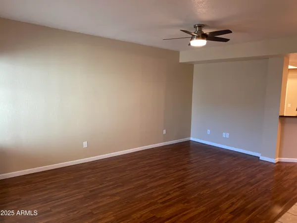 a front view of building with outdoor space