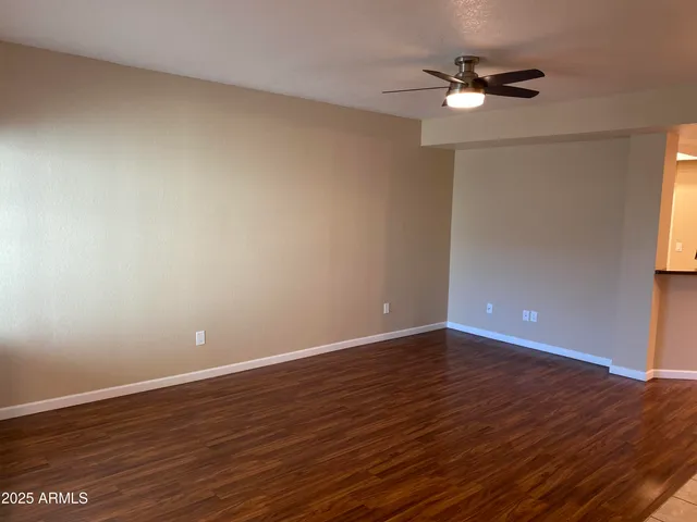 a front view of building with outdoor space