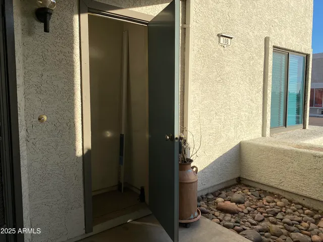 a room with a fireplace