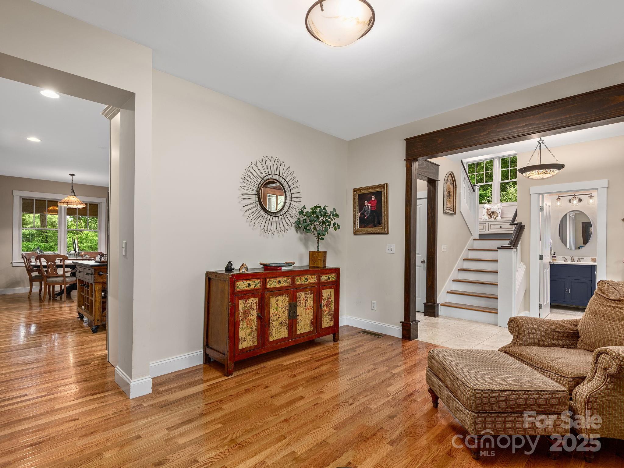 15 Avondale Road Asheville, NC 28803 - Photo 6 of 48 a living room with furniture and a fireplace