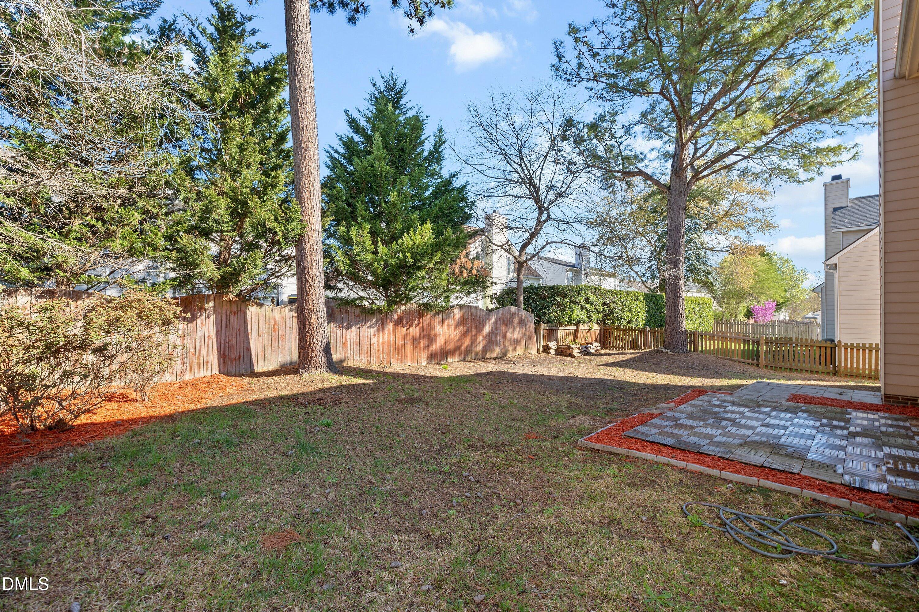 5717 Keowee Way Raleigh, NC 27616 - Photo 34 of 41 a view of a yard with plants and trees
