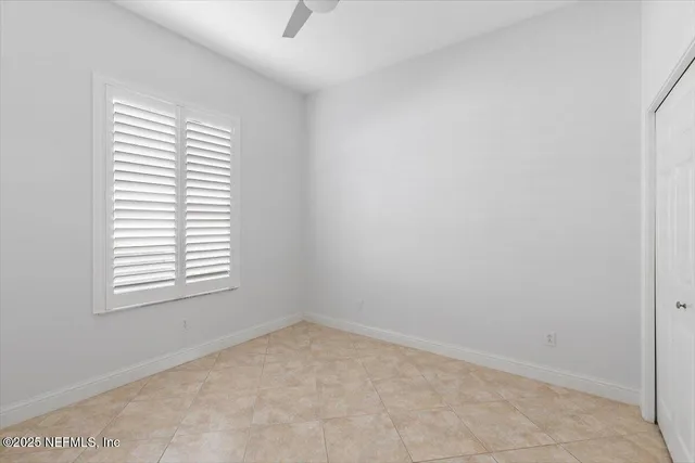 an empty room with a window
