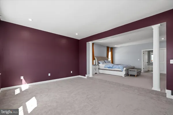 a view of a livingroom with a staircase