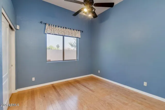 an empty room with a window