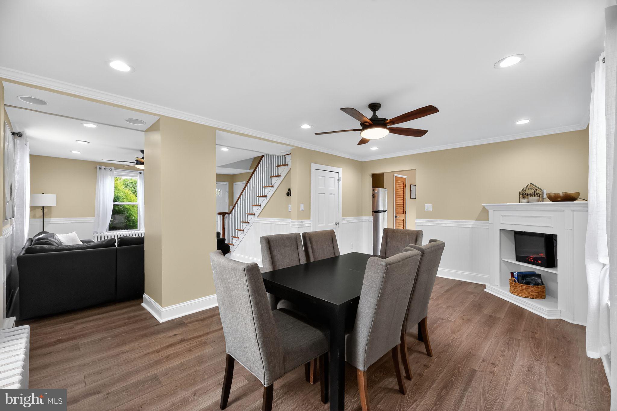 1115 Bridgeboro Road Beverly, NJ 08010 - Photo 8 of 39 a view of a dining room with furniture and wooden floor