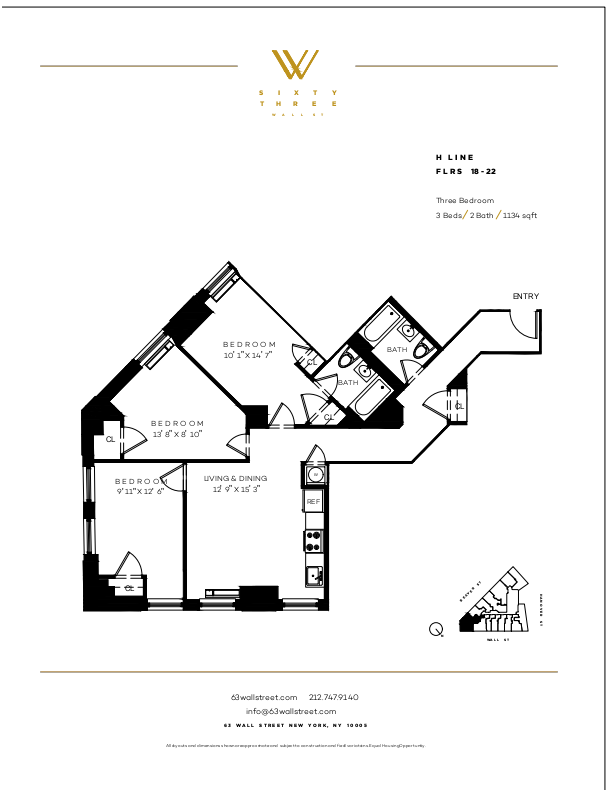 67 Wall Street, Unit 18H Manhattan, NY 10005 - Photo 20 of 20 a picture of a room with a white wall and a painting