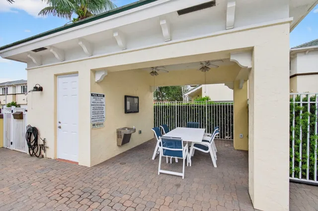 a front view of a house with outdoor space