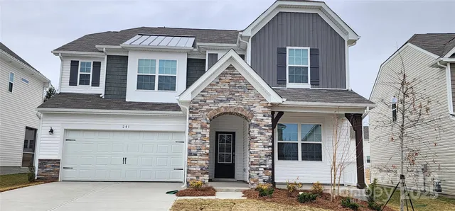 a front view of a house