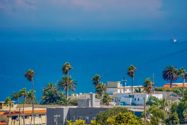 an aerial view of a city