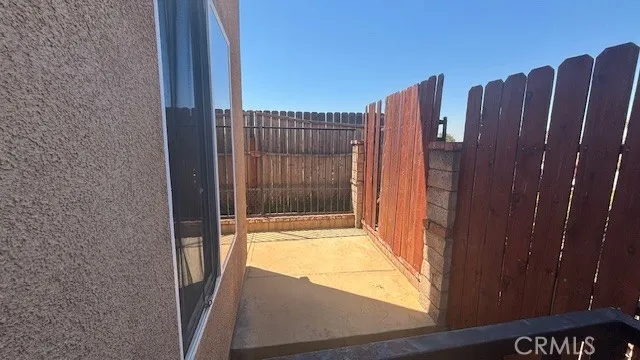 a view of a wooden door