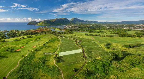 a view of a lake with a mountain