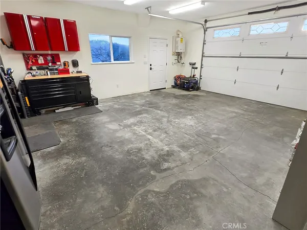 a view of a garage
