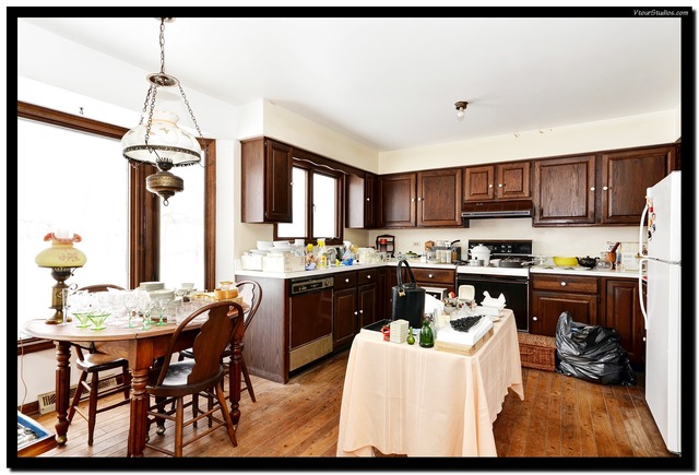 38W709 Seavey Road Batavia, IL 60510 - Photo 9 of 21 a kitchen with stainless steel appliances granite countertop a refrigerator a sink dishwasher a dining table and chairs with wooden floor