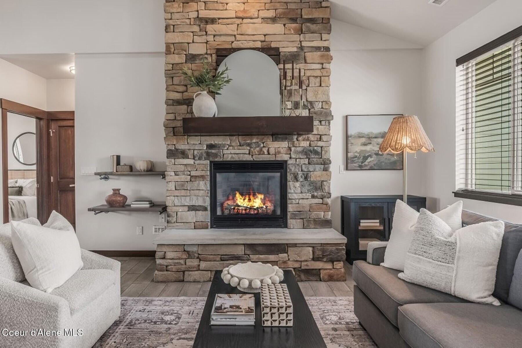 455 Solar Road Oldtown, ID 83822 - Photo 9 of 52 Floor to Ceiling Stone Fireplace