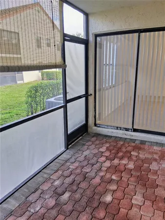 a view of a wooden door