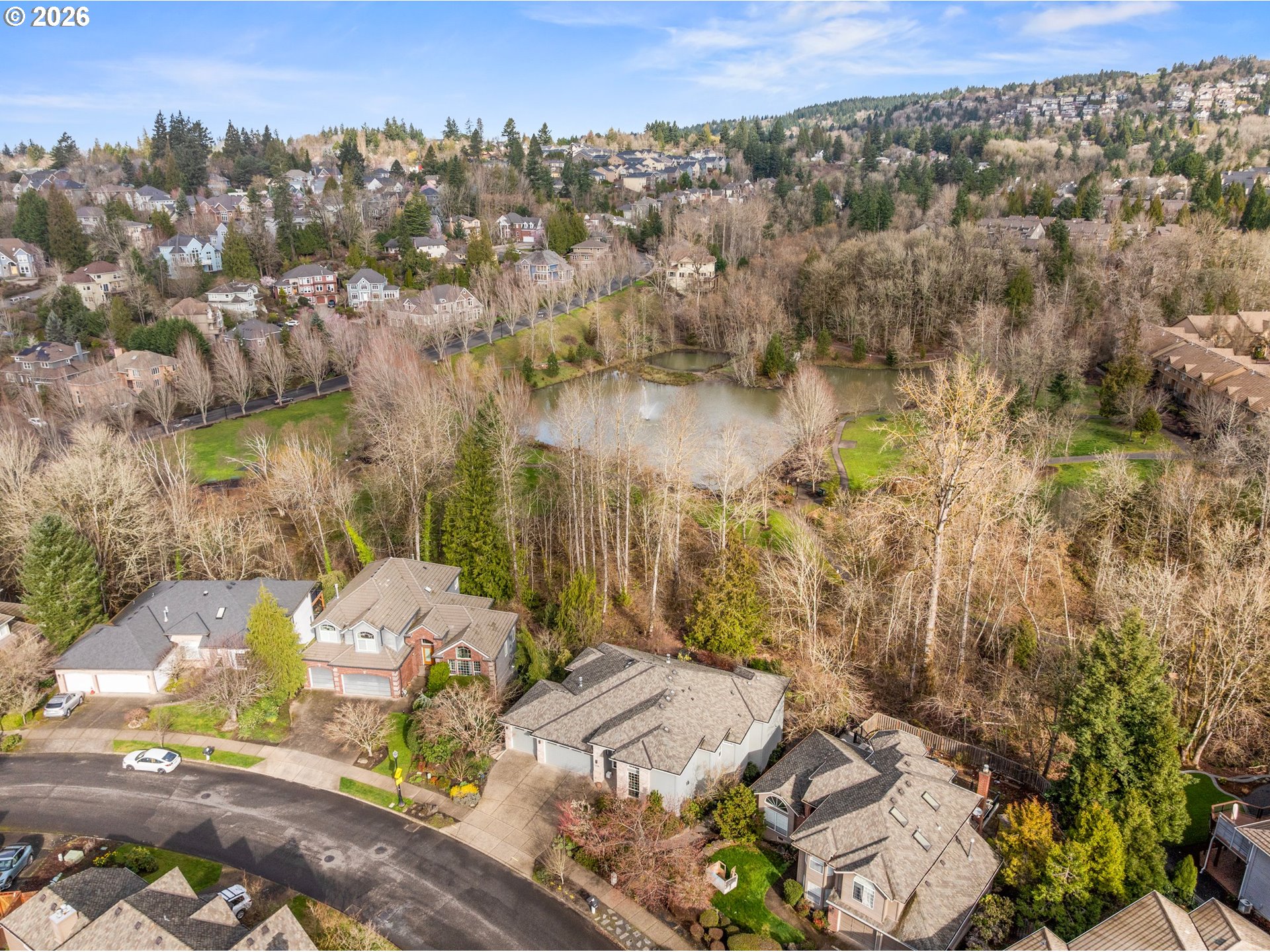 1716 Northwest Mill Pond Road Portland, OR 97229 - Photo 47 of 48 an aerial view of a house with a yard