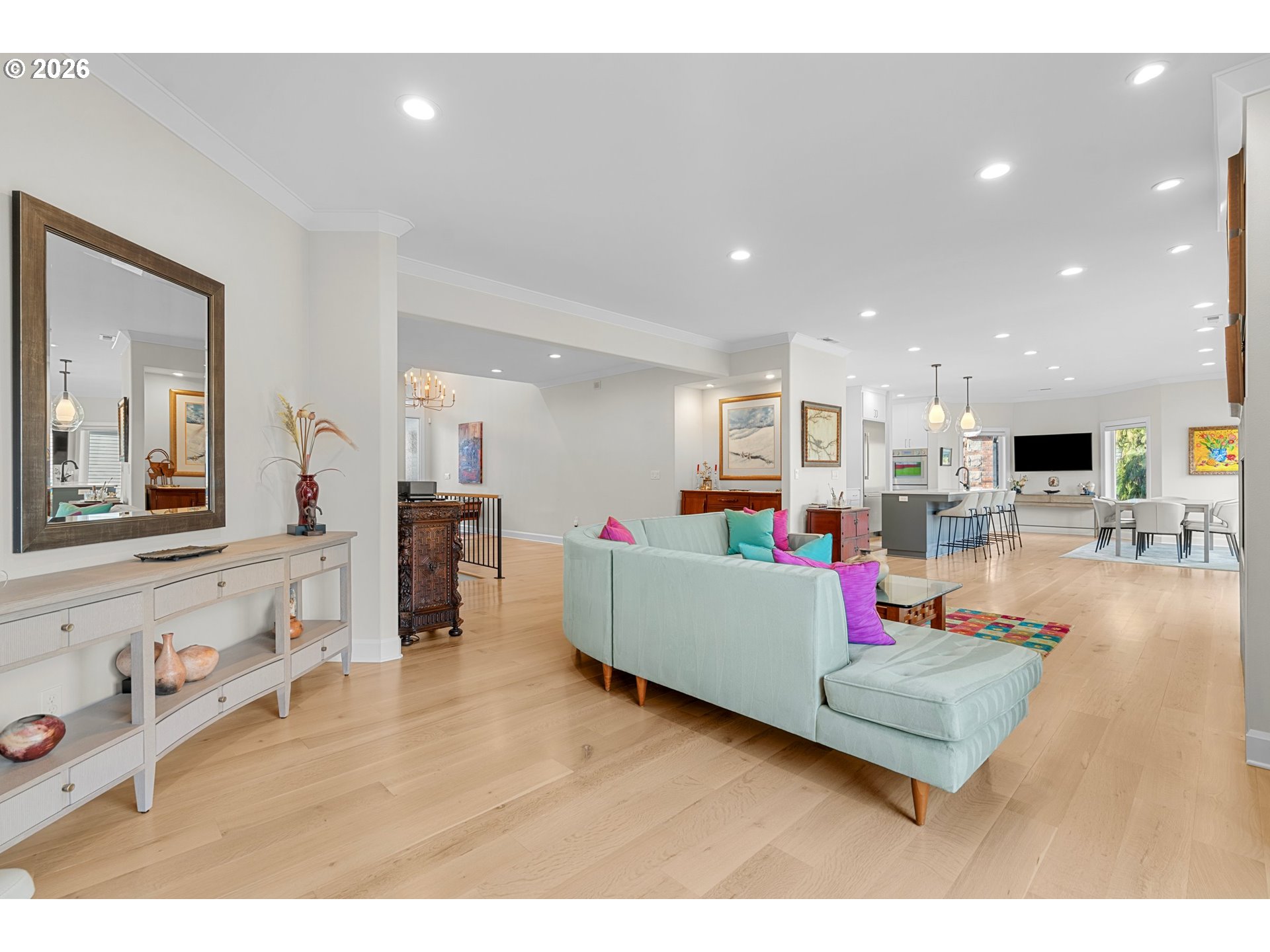 1716 Northwest Mill Pond Road Portland, OR 97229 - Photo 7 of 48 a living room with furniture and kitchen view