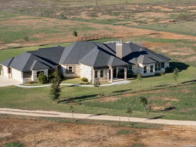 a aerial view of a house
