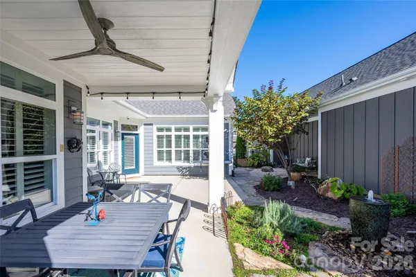 a house view with a seating space