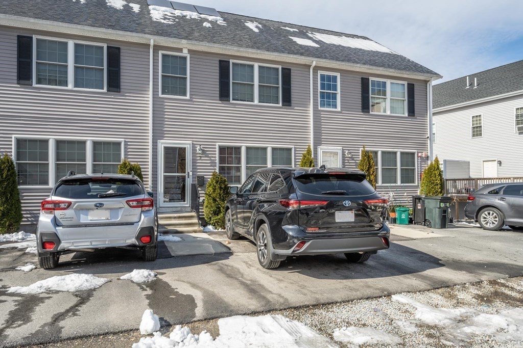 a car parked in front of a house