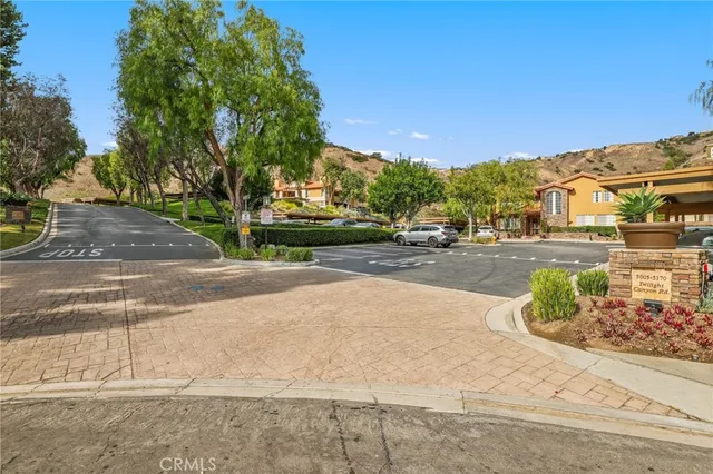a view of a street with houses
