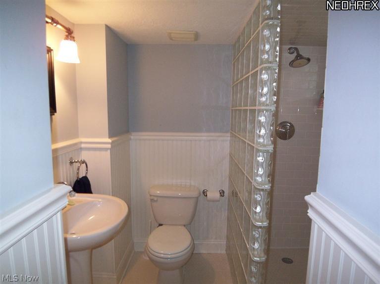 3165 Coleridge Road Cleveland, OH 44118 - Photo 17 of 23 Sleek full bath in lower level with glass block shower.