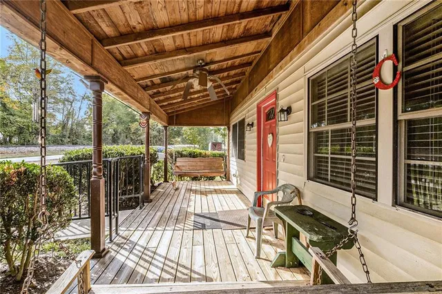 a view of balcony with a patio