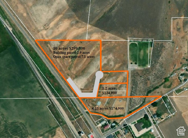 31001 South Hwy 91 Road Swan Lake, ID 83281 - Photo 5 of 5 Aerial overview of property's location with property parcel outlined