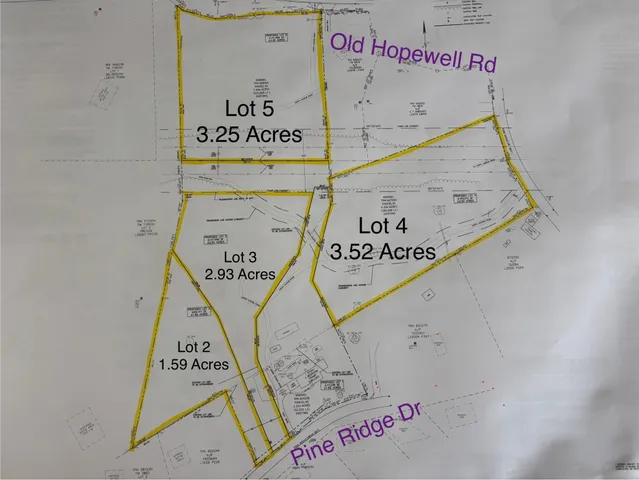 a view of a yard with trees