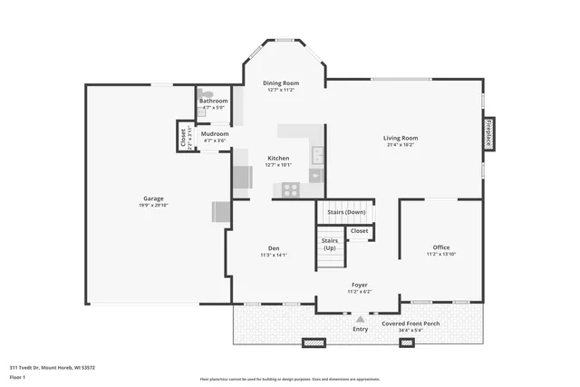 $575,000 | 311 Tvedt Drive, Mount Horeb, WI 53572