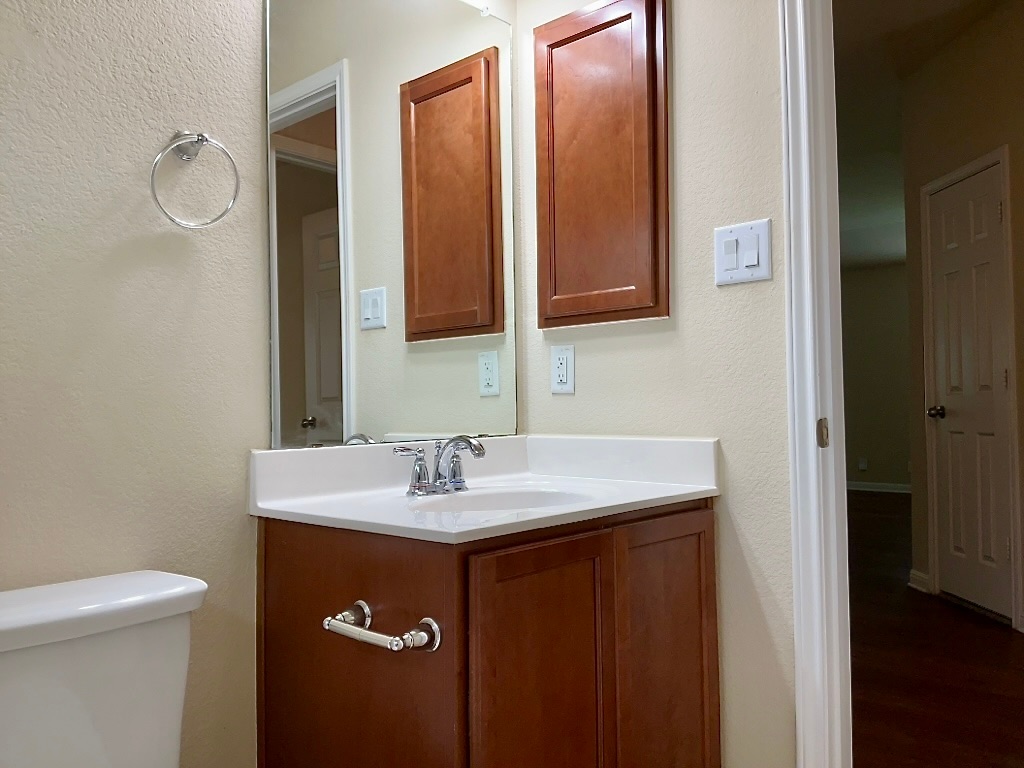 720 Noatak Trail Pflugerville, TX 78660 - Photo 15 of 20 a bathroom with a sink and a mirror