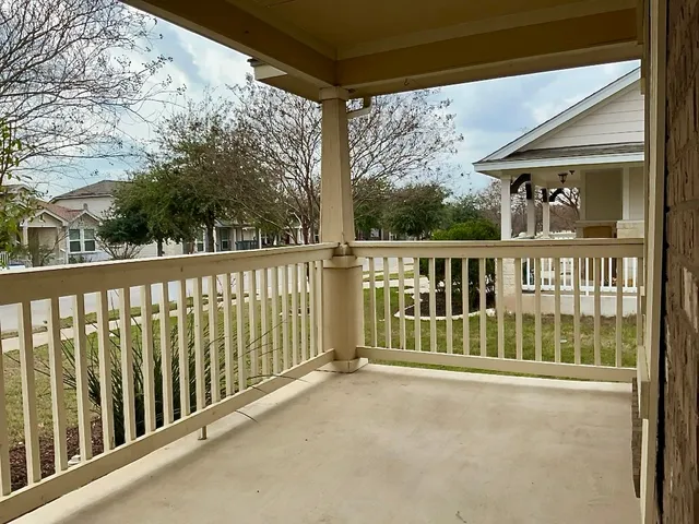a view of a wooden deck