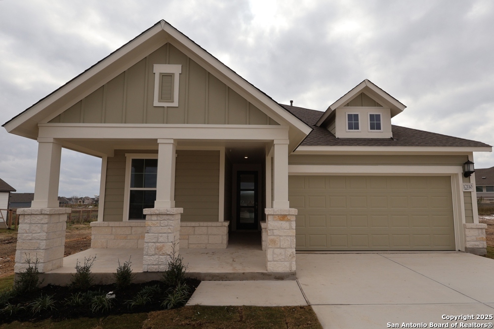 12110 Secret Vine Schertz, TX 78154 - Photo 1 of 7 a front view of a house with a yard