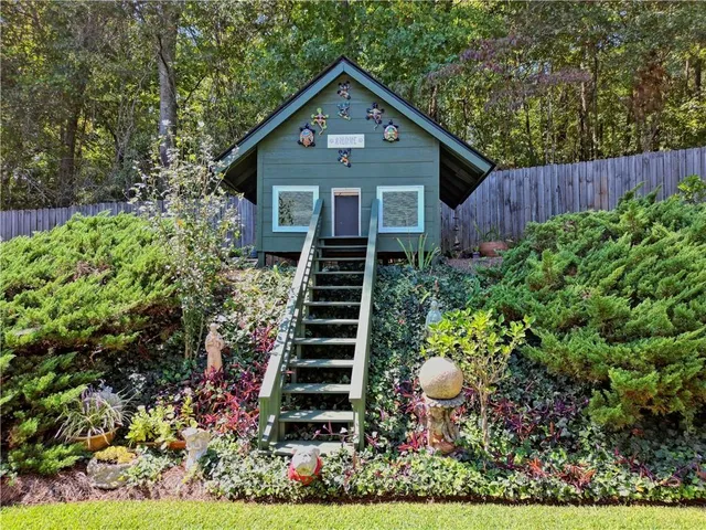 a view of a house with patio