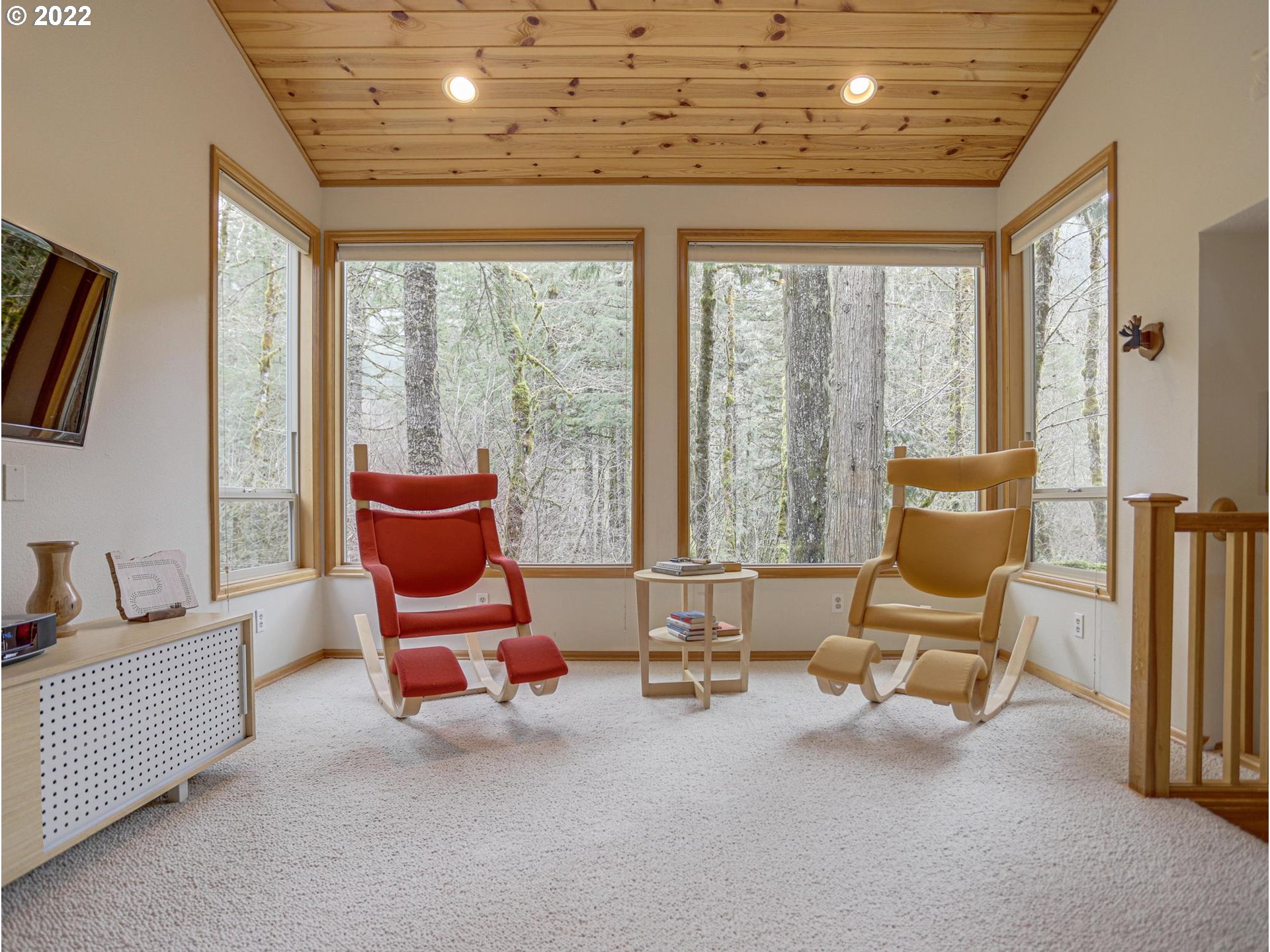73000 East Village Loop Road Rhododendron, OR 97049 - Photo 7 of 32 a living room with furniture and large windows