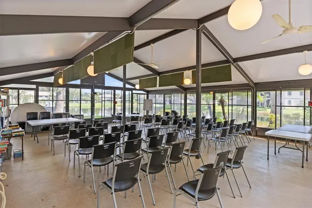 a view of a lake with houses