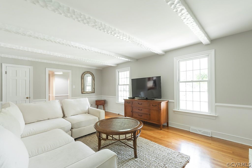 1608 Harborough Road Henrico, VA 23238 - Photo 8 of 20 Hardwood Floors & Exposed Beams in Ceiling
