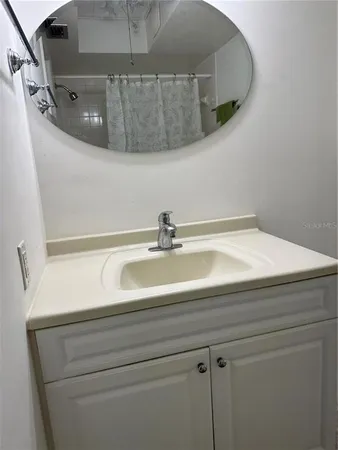 a close view of sink cabinets
