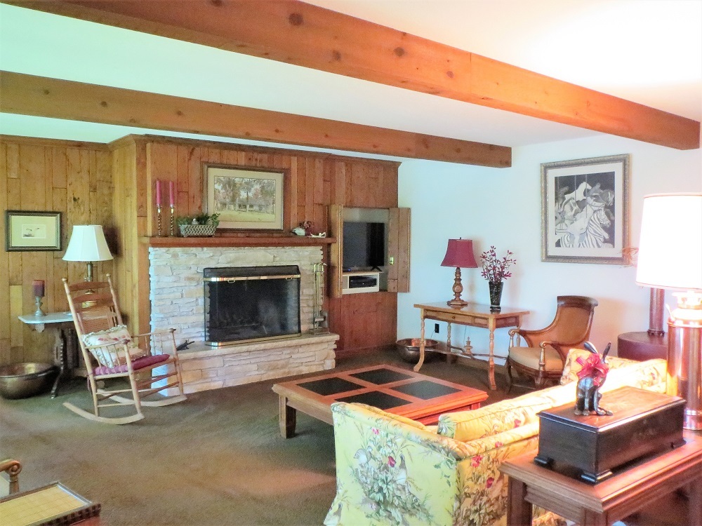 878 Riverside Drive Dixon, IL 61021 - Photo 4 of 45 a living room with furniture a flat screen tv and a fireplace