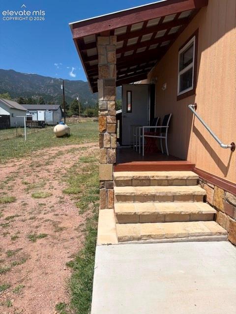 8084 Oak Drive Rye, CO 81069 - Photo 37 of 39 Back Patio, stone steps and walk way