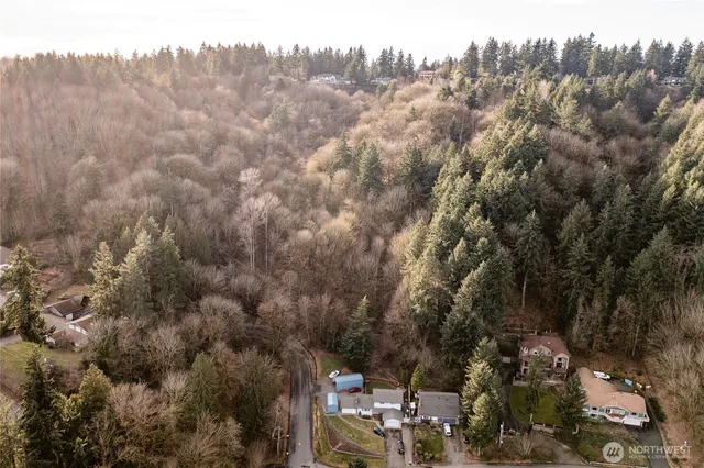 an aerial view of multiple house