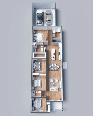 a black and white photo of a living room