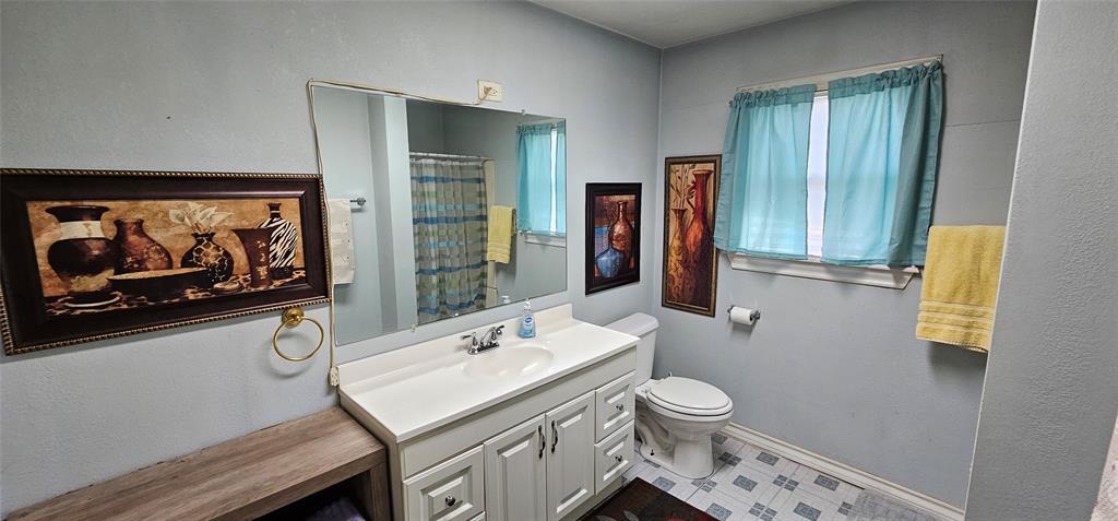 501 South Main Street Eden, TX 76837 - Photo 11 of 20 a bathroom with a sink a toilet and mirror