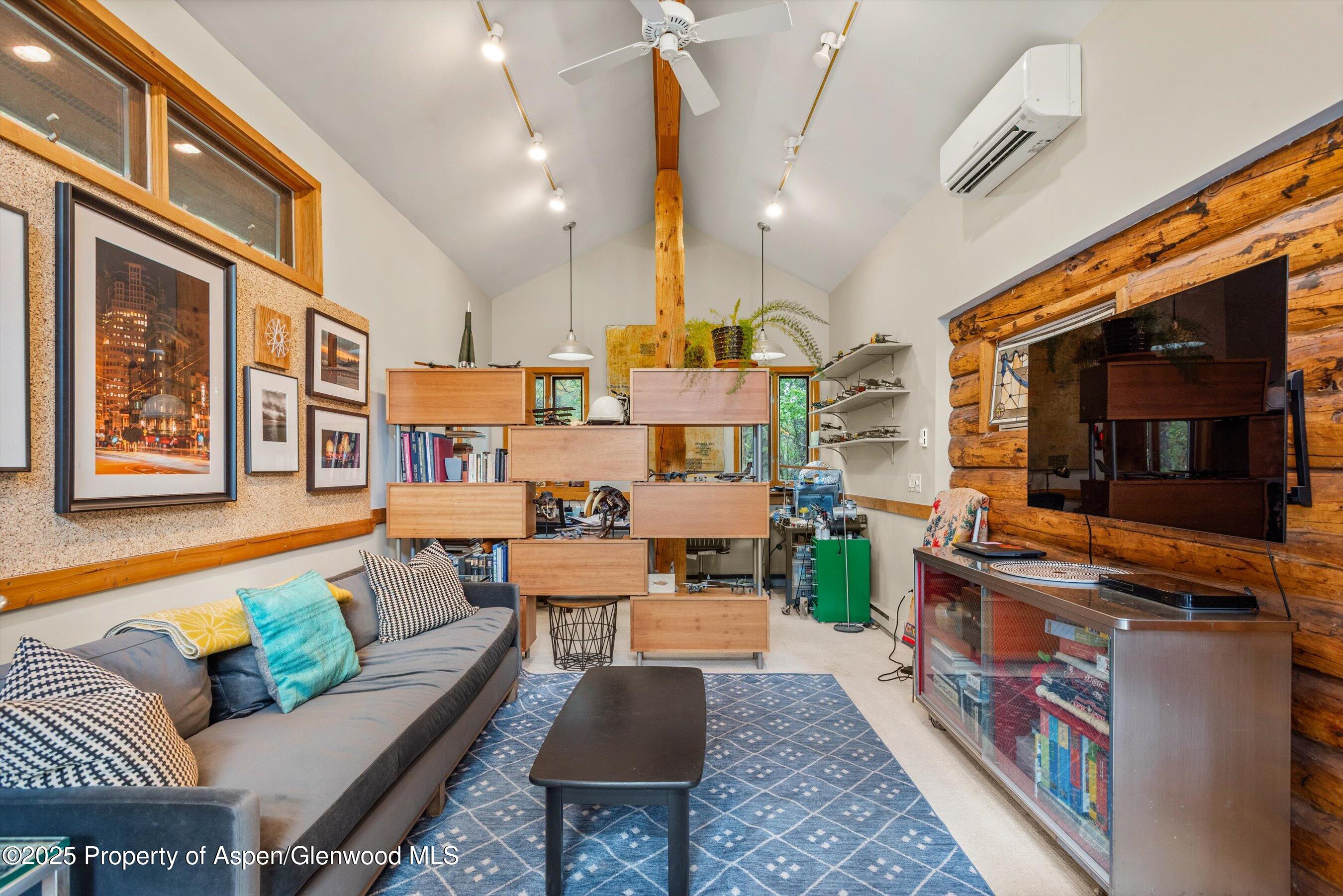 166 Ute Trail Carbondale, CO 81623 - Photo 30 of 38 a living room with fireplace furniture and a rug