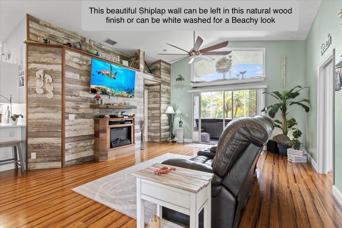 2776 Southwest Riviera Road Stuart, FL 34997 - Photo 26 of 62 Family Room Shiplap wall