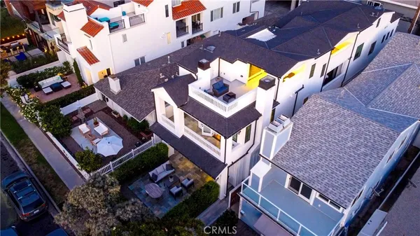 front view of a building with a fountain