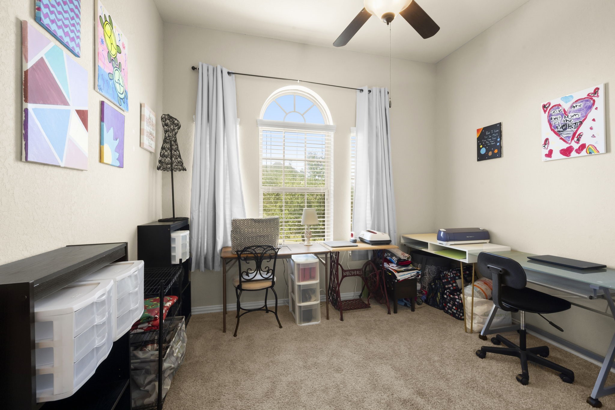 25306 Doyle Sands Court Spring, TX 77389 - Photo 32 of 35 Bright, versatile room with abundant natural light, perfect as a home office, craft space, or fourth bedroom.