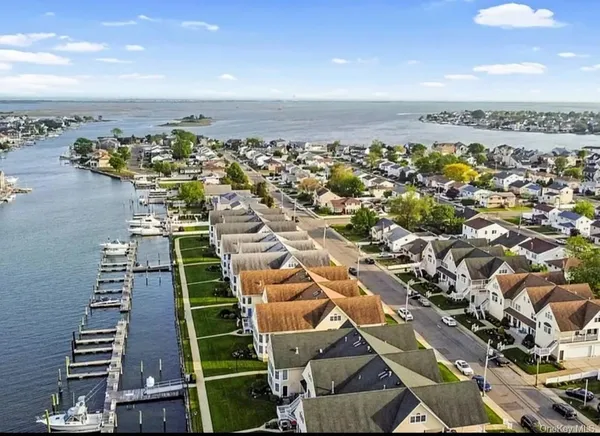 an aerial view of multiple houses